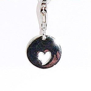 Heart cutout pendant necklace in sterling silver