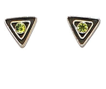 Load image into Gallery viewer, Brilliant cut amethyst or peridot sterling silver post earrings
