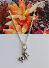 Load image into Gallery viewer, Small unicorn sterling silver pendant necklace
