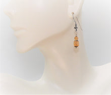 Load image into Gallery viewer, Faceted citrine &amp; sterling fancy bead dangle earrings
