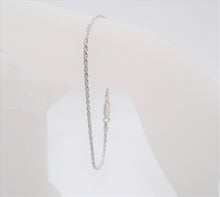 Load image into Gallery viewer, Sterling silver 8-inch rope chain bracelet
