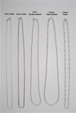 Load image into Gallery viewer, 18-inch sterling silver neck chains
