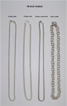 Load image into Gallery viewer, 16-inch sterling silver neck chains
