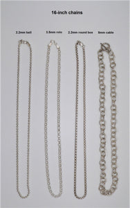 16-inch sterling silver neck chains
