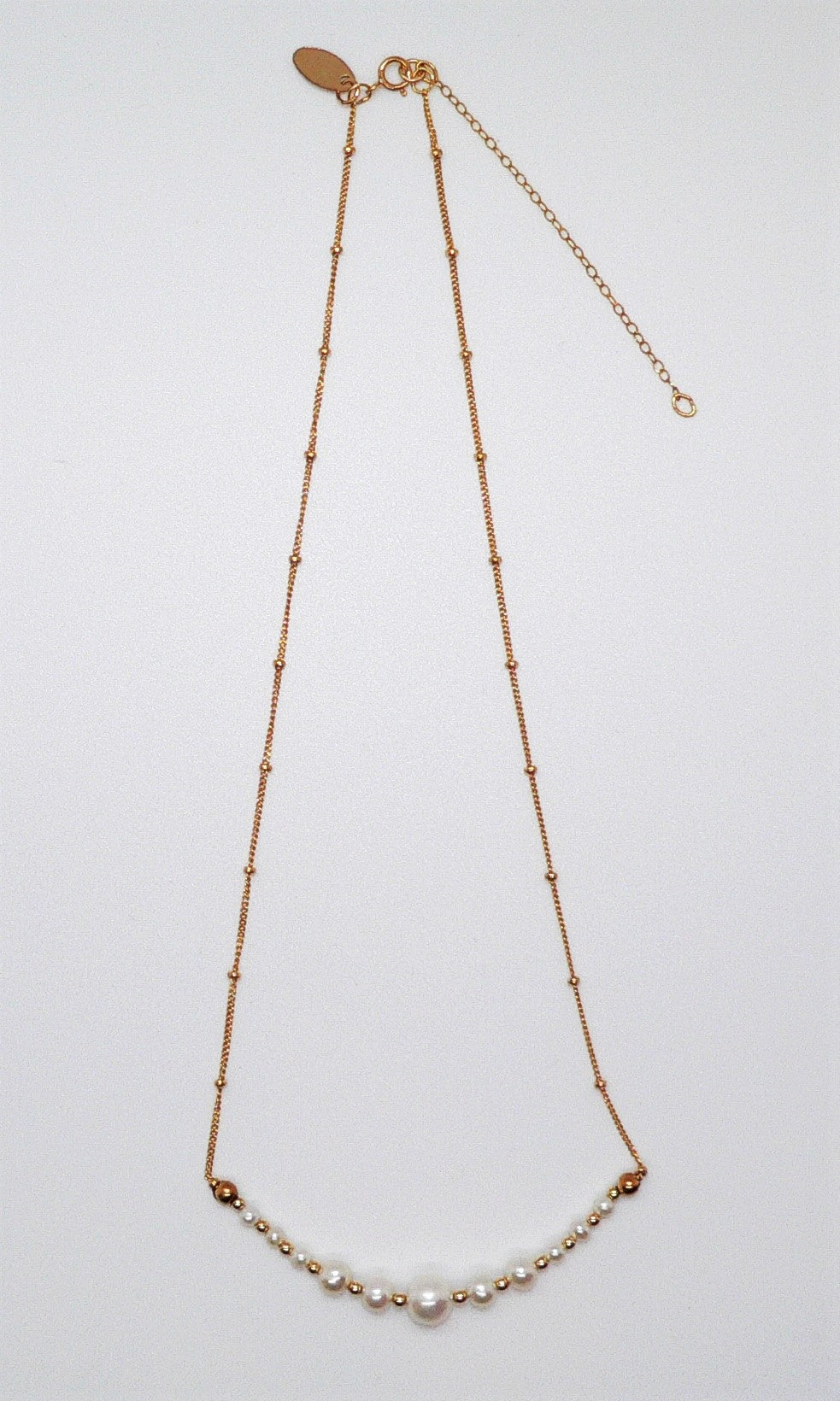 Pearl & 14K gold-filled satellite chain necklaces (2 styles)
