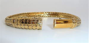 Vermeil gold-plate over sterling silver flexible chain bracelet