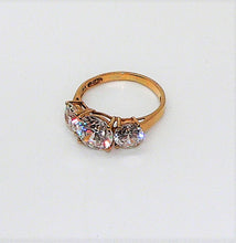 Load image into Gallery viewer, 14K gold &amp; cubic zirconia ring (size 6)
