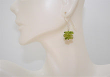 Load image into Gallery viewer, Arizona-mined peridot earrings with sterling silver French wires
