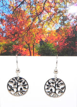 Load image into Gallery viewer, Tree of life sterling silver earrings with French wires (2 sizes)
